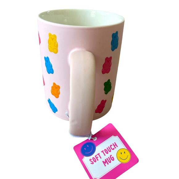Eccolo Pastel Pink Multicolor Gummy Bear Soft Touch Mug NEW - Picture 5 of 11